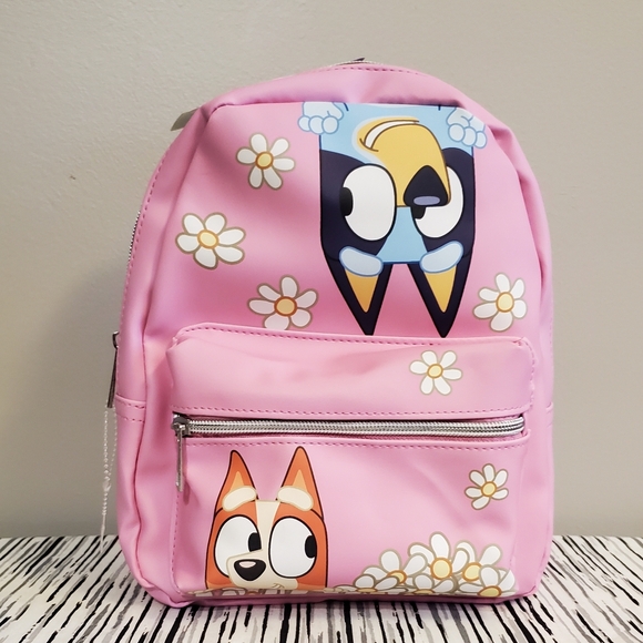 Bluey and Bingo Pink Vegan Leather Backpack - Picture 2 of 7